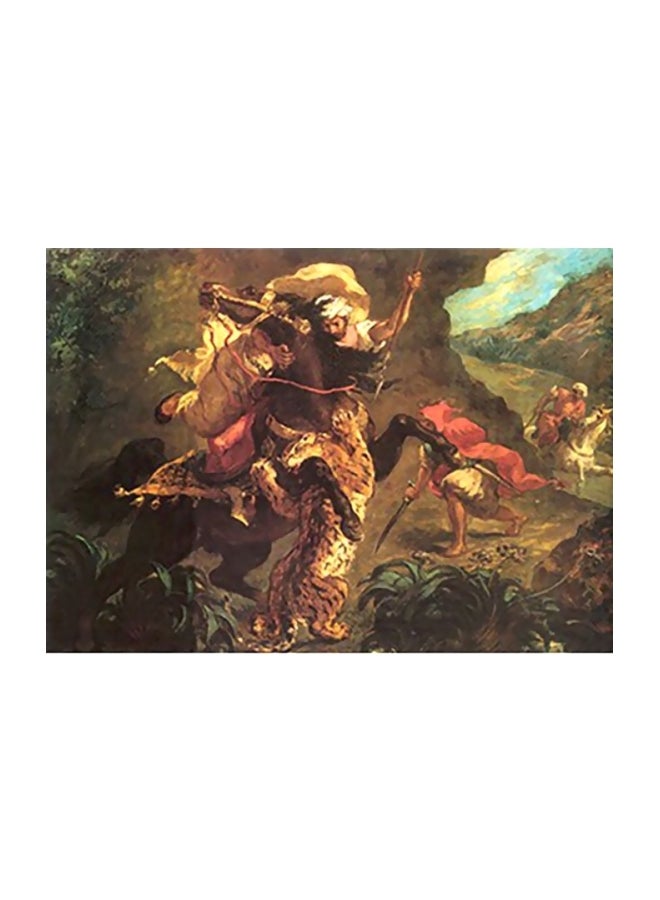 بوستر حائط للتزيين أصفر / بني / أزرق 31x45سم