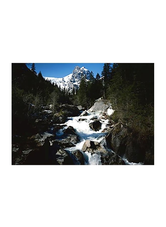 بوستر حائط للتزيين أزرق/أبيض/رمادي 40x60سم