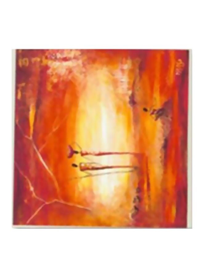 PHOTOBLOCK Decorative Wall Painting With Frame Red/Yellow 30x30cm