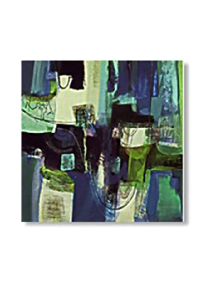 PHOTOBLOCK Abstract Printed Tea Coaster Blue/Green 34x34cm 