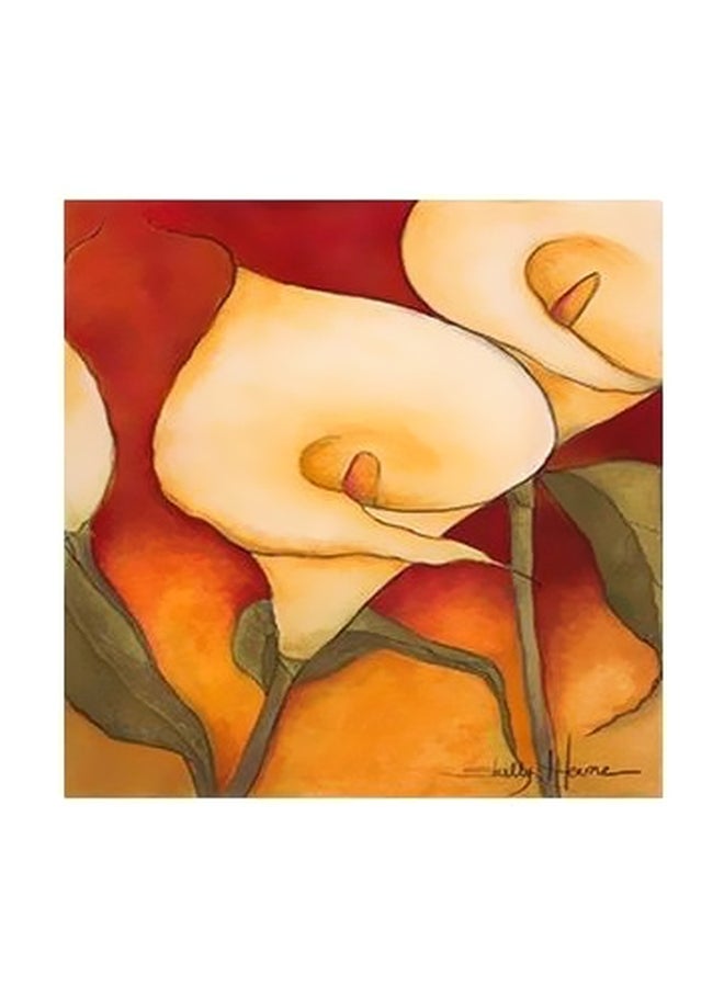 Decorative Wall Painting Red/Yellow/Green 15x15cm