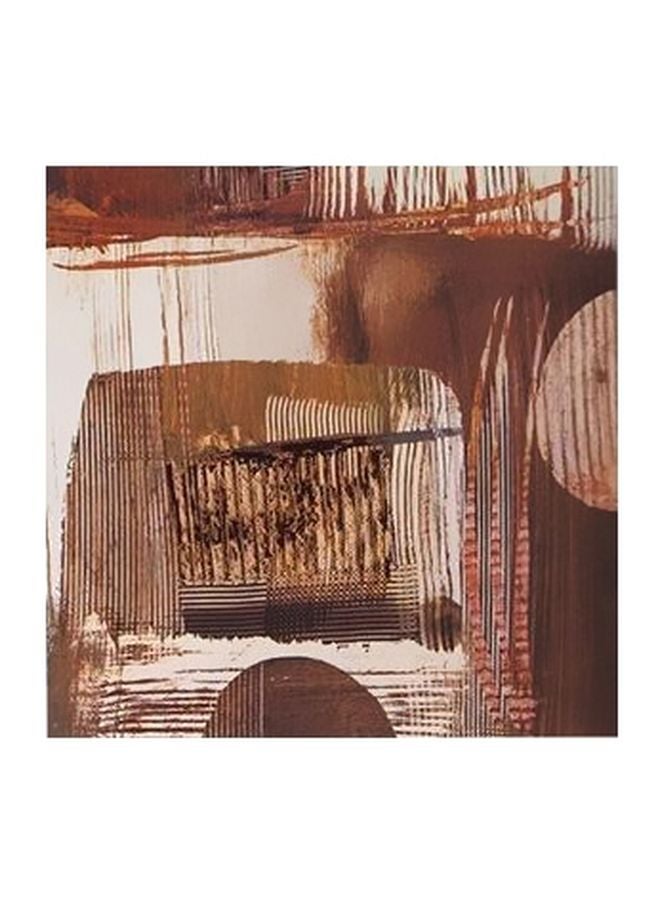 لوحة فنية لديكور الحائط بني/أبيض/بيج 15×15سم