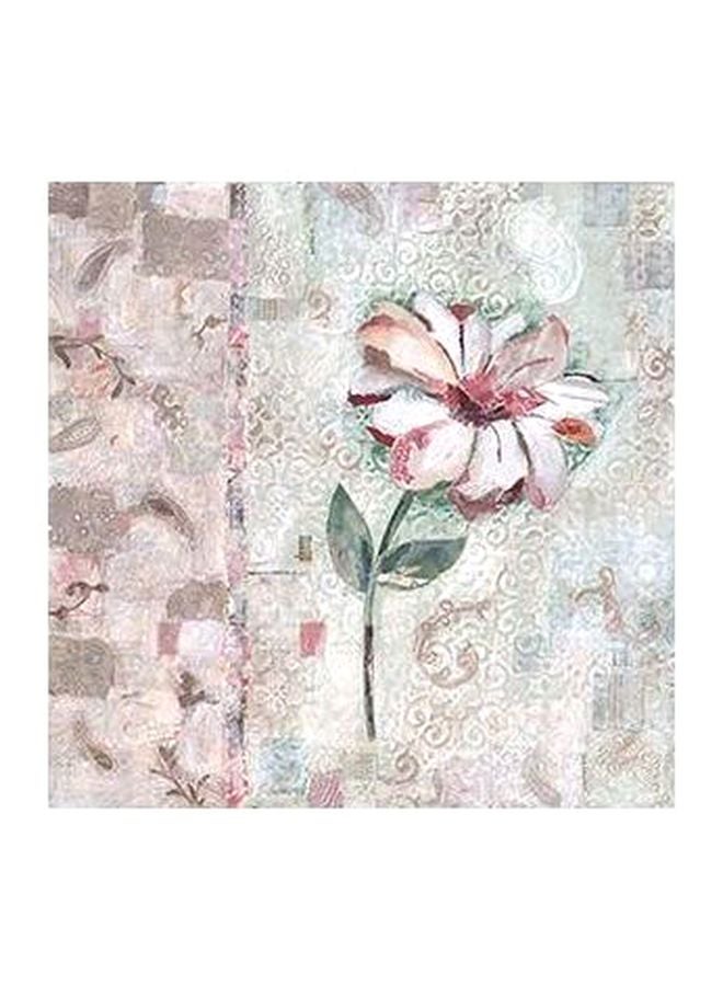 بوستر حائط للتزيين وردي/أخضر/رمادي 15×15سم