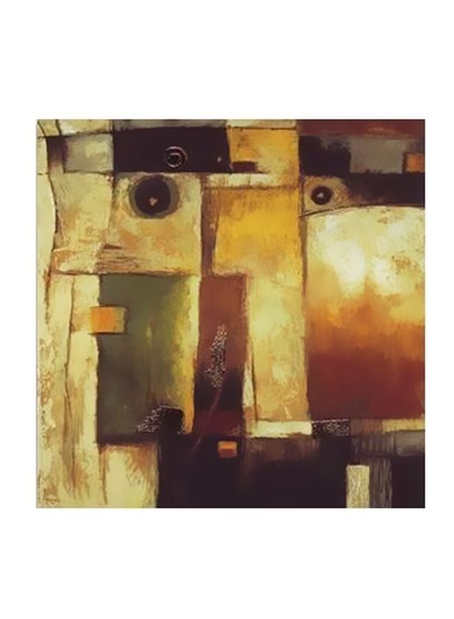 Decorative Wall Poster Green/Beige/Yellow 15×15cm