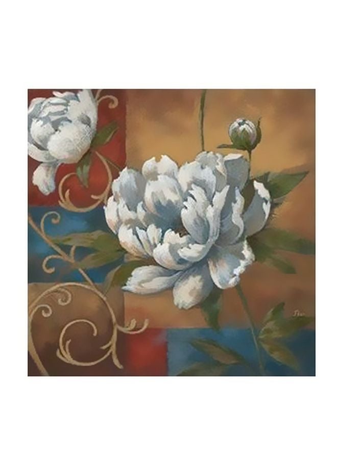 لوحة فنية لديكور الحائط أبيض\بيج\أحمر 15×15سم