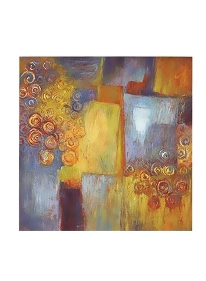 Decorative Wall Painting Purple/Yellow/Brown 15×15cm