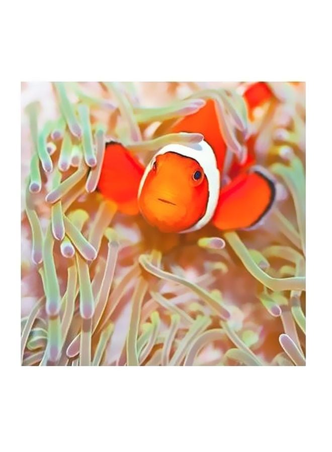 بوستر حائط للتزيين برتقالي/ أرجواني/ أخضر 15×15سم