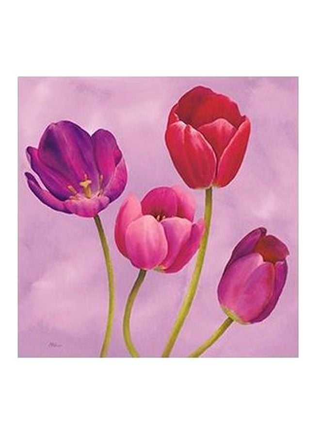 PHOTOBLOCK Decorative Wall Poster Purple/Red 15×15cm