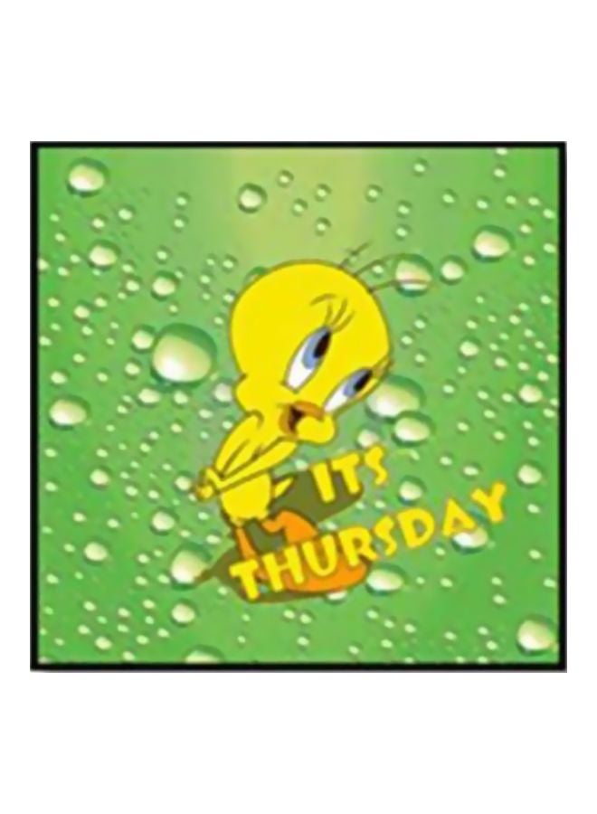 PHOTOBLOCK Decorative Wall Poster Green/Yellow 30x30cm