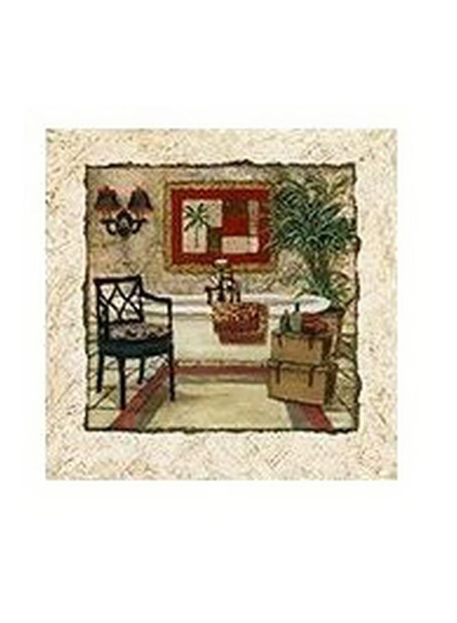 لوحة فنية لديكور الحائط بيج/أحمر/أسود 15x15سم