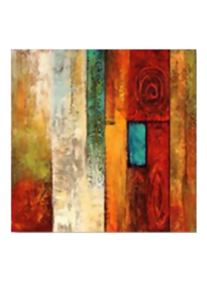 بوستر حائط للتزيين أحمر/ذهبي/ بيج 24x24سم