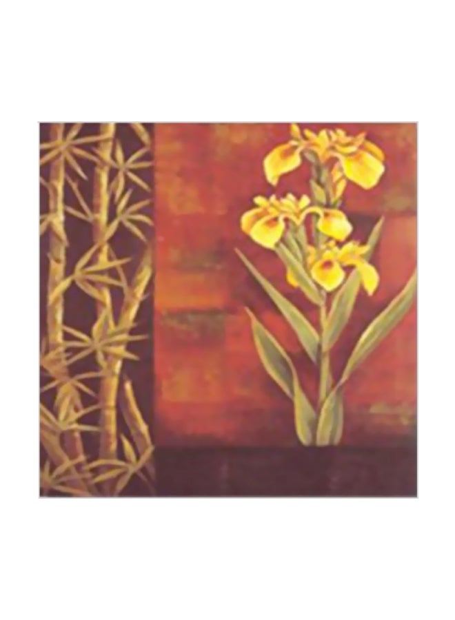 بوستر حائط للتزيين بني/أخضر/أصفر 30x30سم