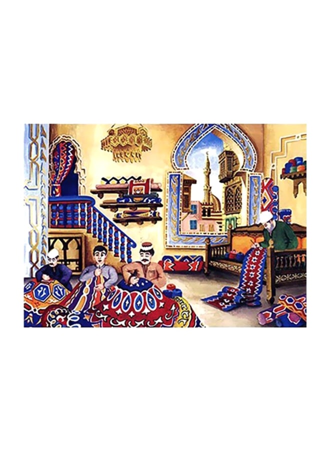 فوتو بلوك بوستر حائط للتزيين أحمر/أزرق/بيج 18x24سم