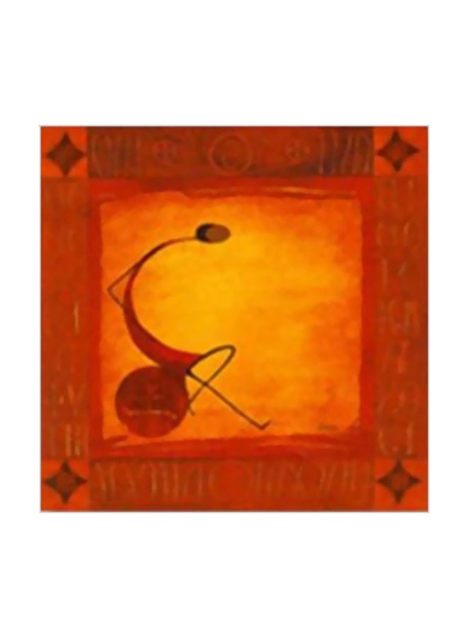 PHOTOBLOCK Decorative Wall Poster With Frame Red/Orange/Yellow 24x24cm