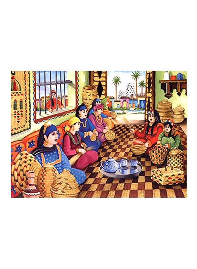 PHOTOBLOCK Decorative Wall Poster Blue/Brown/Gold 31x45cm