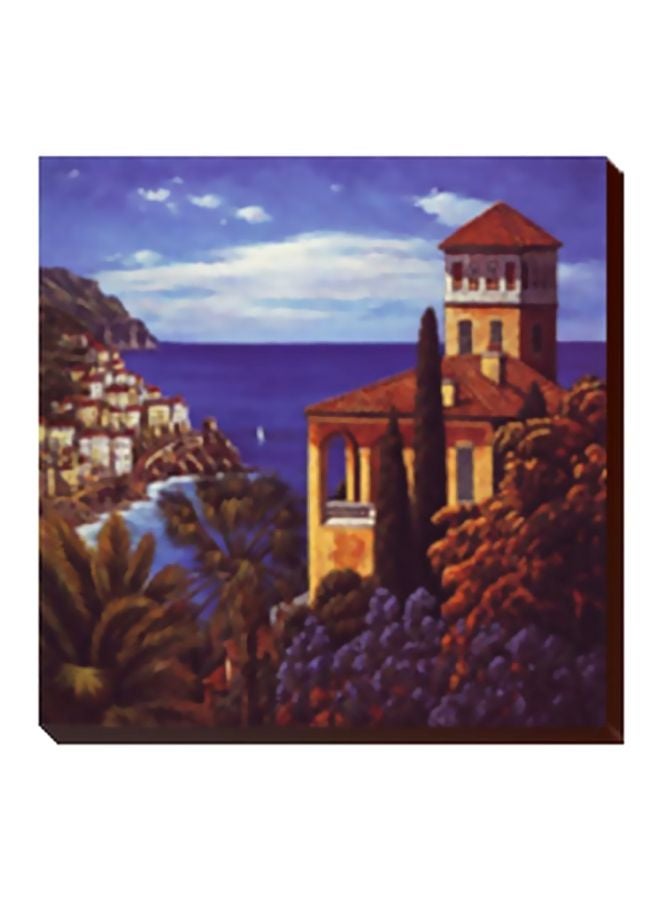 Photo Block Decorative Wall Painting With Frame Blue/Green/Red 47x47cm 