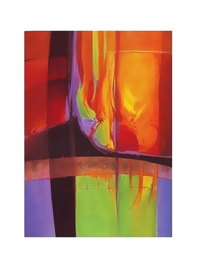 Decorative Wall Poster Green/Red/Yellow 60x40cm