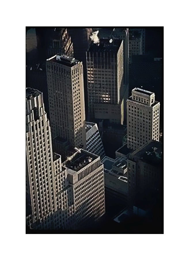 بوستر حائط للتزيين رمادي/أسود 34x24سم