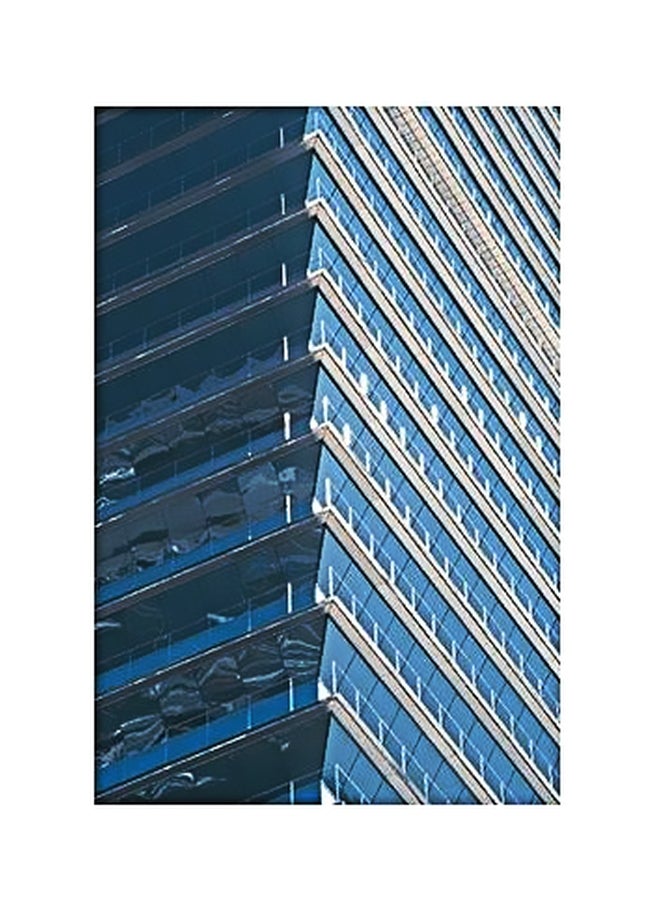 بوستر حائط للتزيين أزرق/رمادي 45x31سم