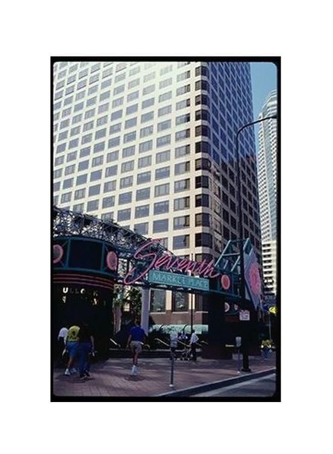 بوستر حائط للتزيين بيج/رمادي/أزرق 60X40سم