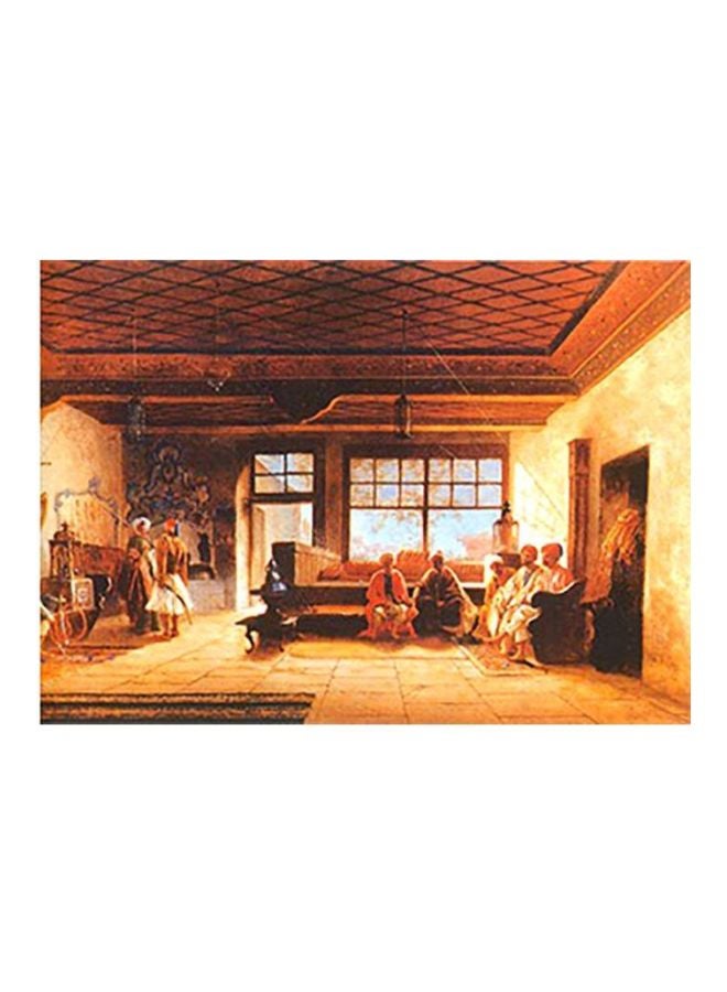 بوستر حائط للتزيين بني/بيج 18x24سم