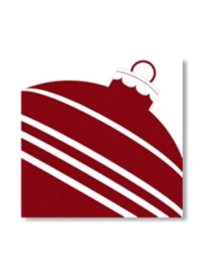 فوتو بلوك لوحة فنية لديكور الحائط أحمر/أبيض 30x30سم