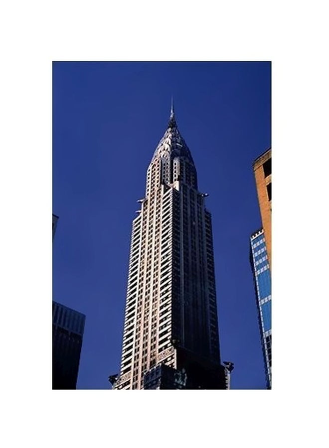 Decorative Wall Poster Blue/Grey 45x31cm