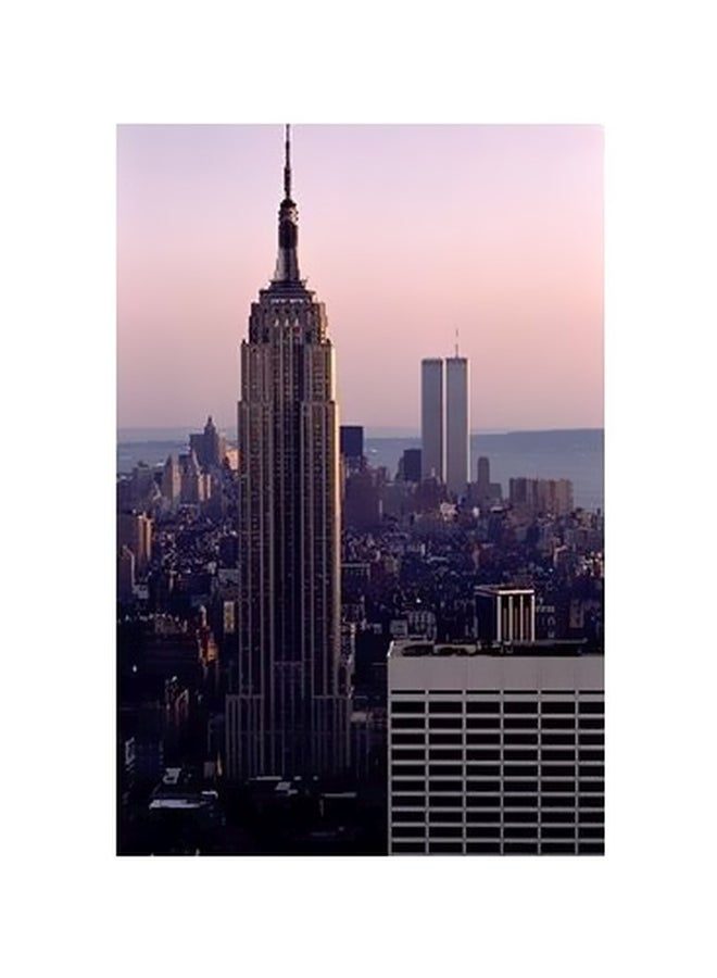 PHOTOBLOCK Decorative Wall Poster Purple/Beige/Black 45x31cm