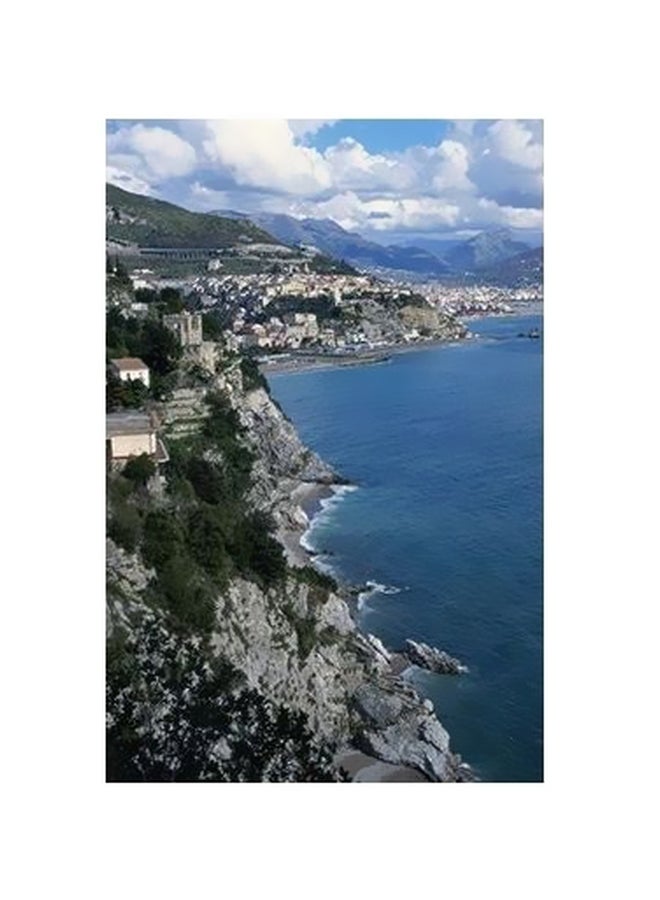 بوستر حائط للتزيين أزرق/رمادي/أبيض 45x31سم