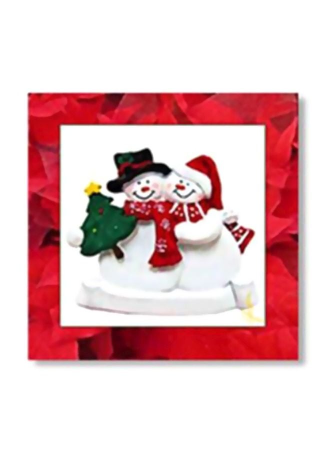 فوتو بلوك لوحة جدارية لتزيين الحائط مع إطار أبيض/أحمر/أخضر 20x20سم