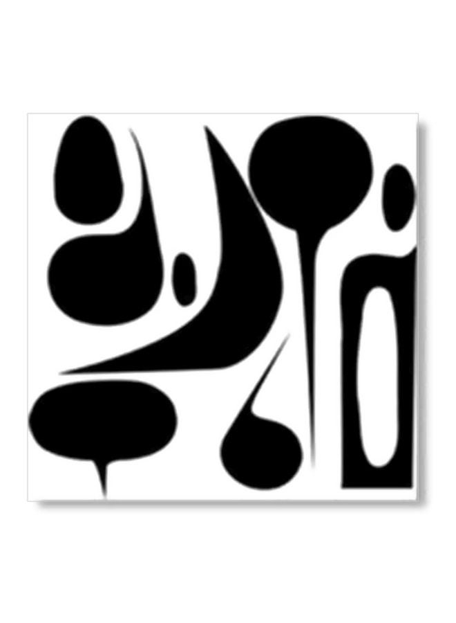 لوحة فنية لديكور الحائط أسود/ أبيض 24x24سم