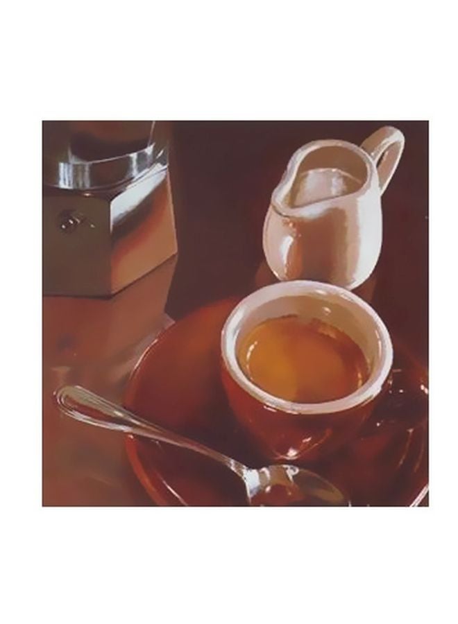 PHOTOBLOCK Decorative Wall Poster Brown/White/Silver 32x32cm