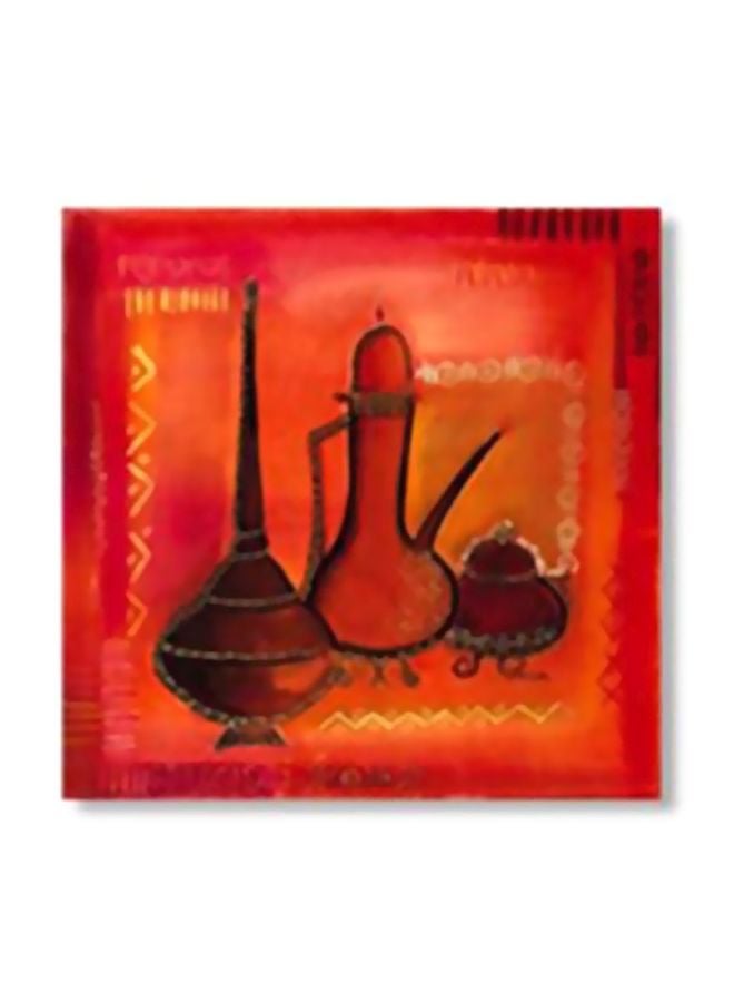 فوتو بلوك بوستر حائط للتزيين أحمر/بني/أصفر 20x20سم