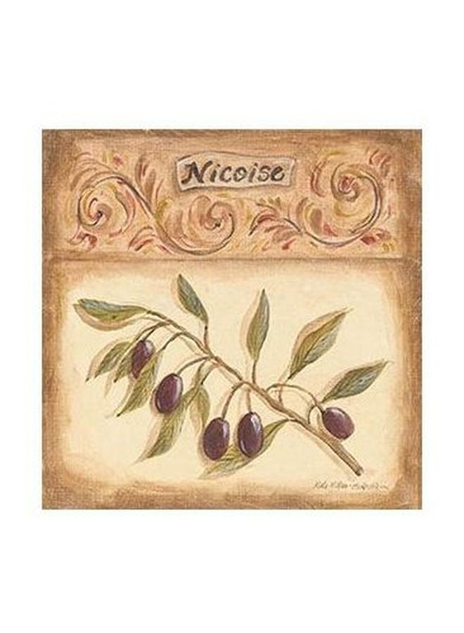 بوستر حائط للتزيين بيج / أخضر 23X23سم