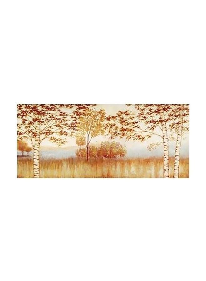 فوتو بلوك بوستر حائط للتزيين بني/بيج/أبيض 45x13سم