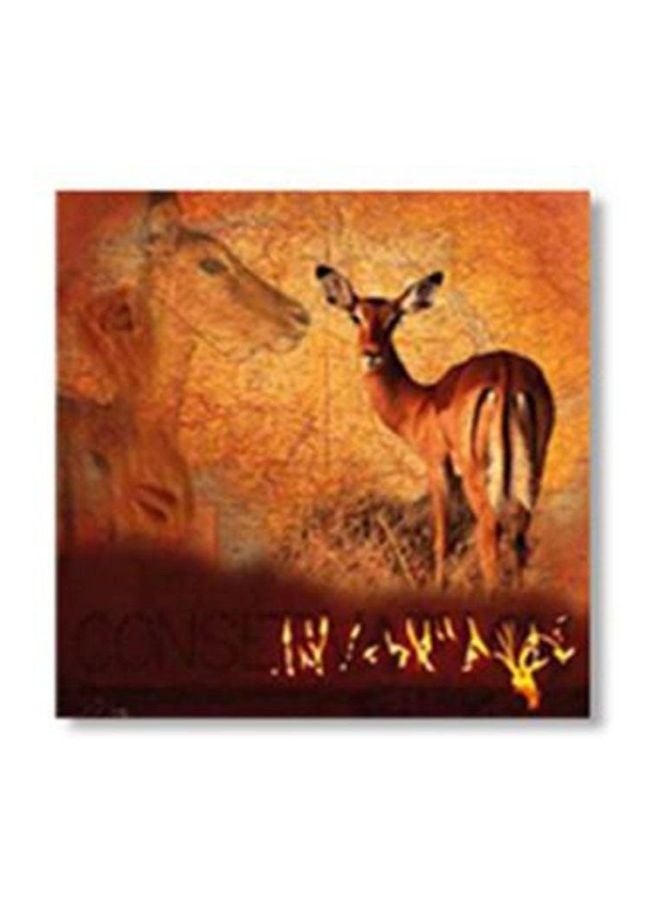 PHOTOBLOCK Decorative Wall Poster Brown/Beige 15x15cm 