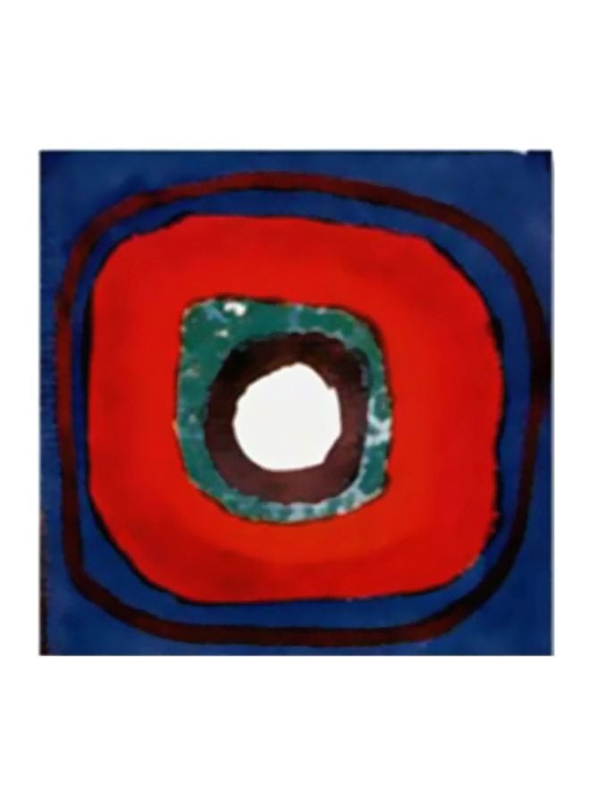 PHOTOBLOCK Decorative Wall Poster Red/Blue/White 34x34cm 