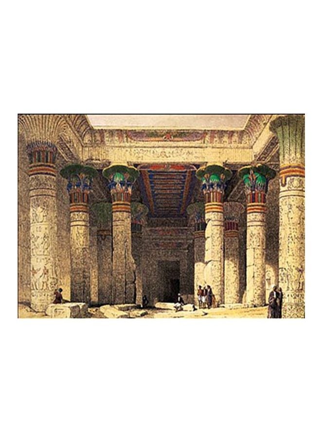 Decorative Wall Poster Yellow/Blue/Green 18x24cm