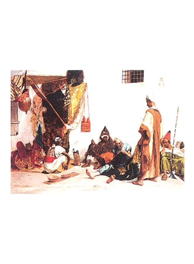 PHOTOBLOCK Decorative Wall Poster Brown/White/Yellow 40x60cm