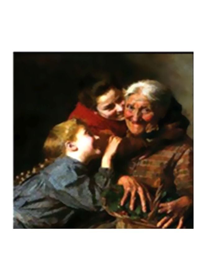 فوتو بلوك بوستر جداري للتزيين مع إطار رمادي/ بني/ بيج 24x24سم