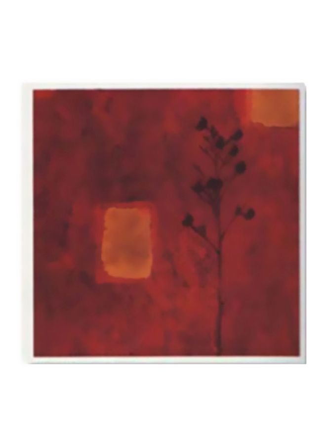 Photo Block Decorative Wall Poster With Frame Red/Yellow/Black 20x20cm