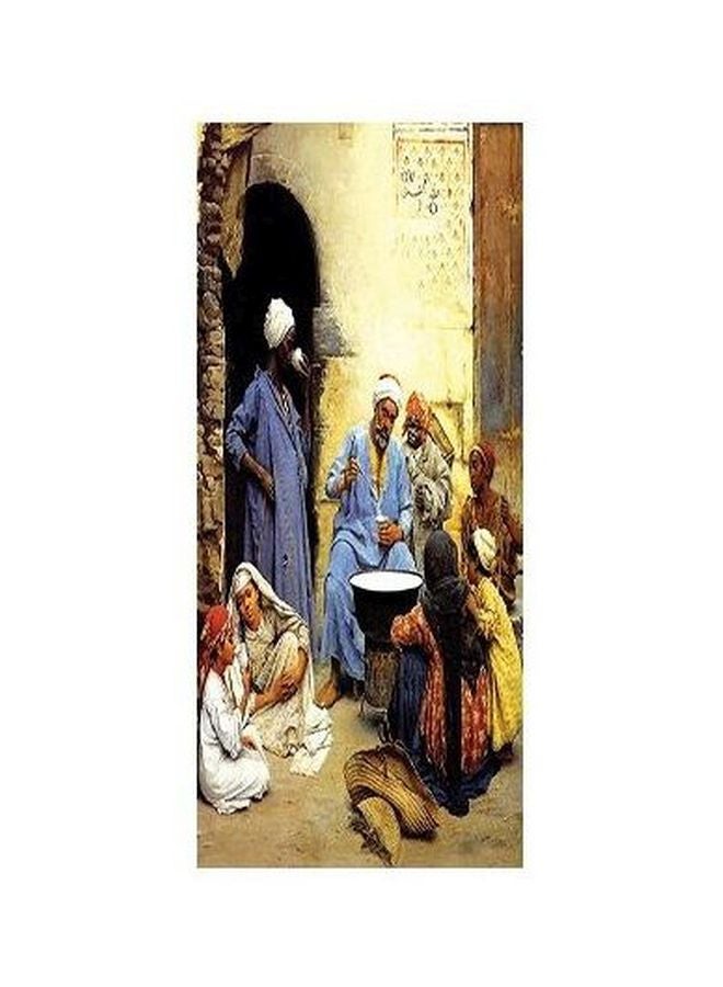 فوتو بلوك بوستر حائط للتزيين أصفر/ أزرق/ بني 13x45سم