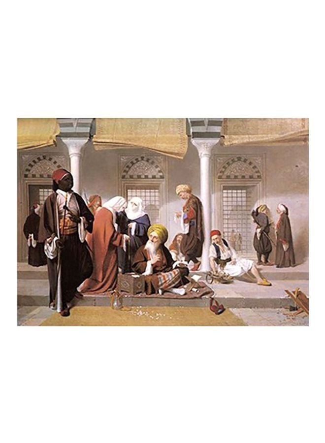 بوستر حائط للتزيين أبيض/بني/رمادي 18x24سم