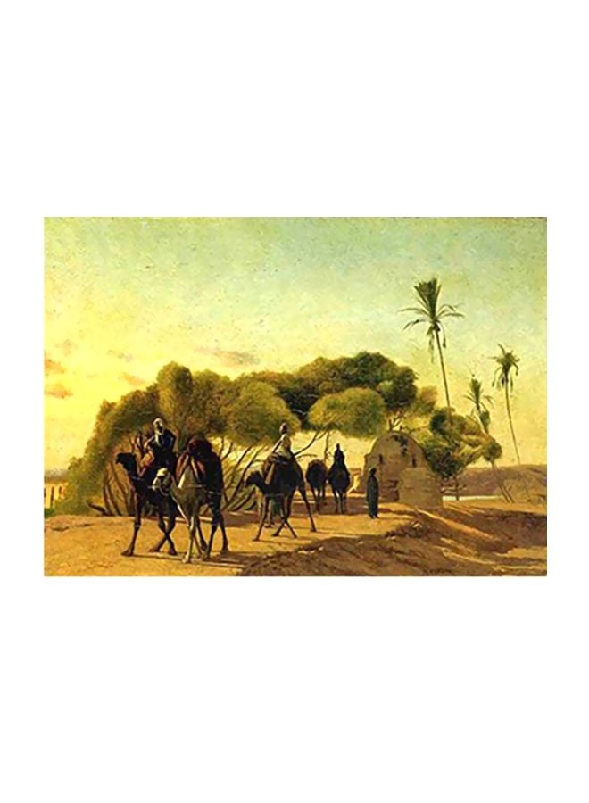 Decorative Wall Poster Green/Brown 24x34cm