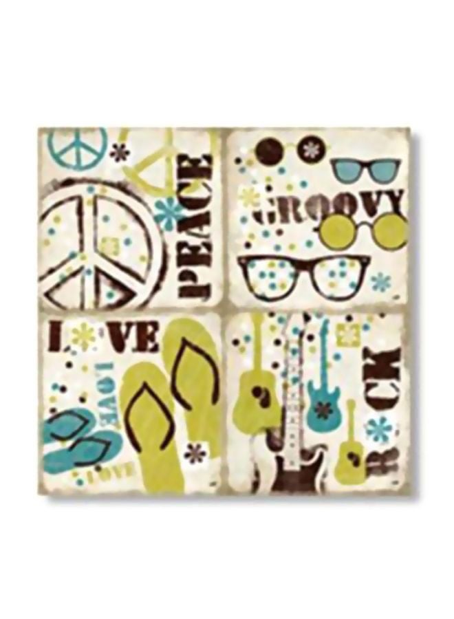 PHOTOBLOCK Decorative Poster With Frame White/Green/Blue 15x15cm 