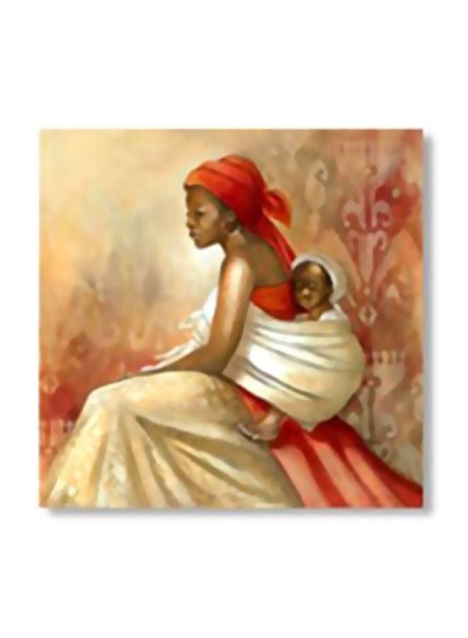 Decorative Poster With Frame Beige/Red/Brown 34X34cm