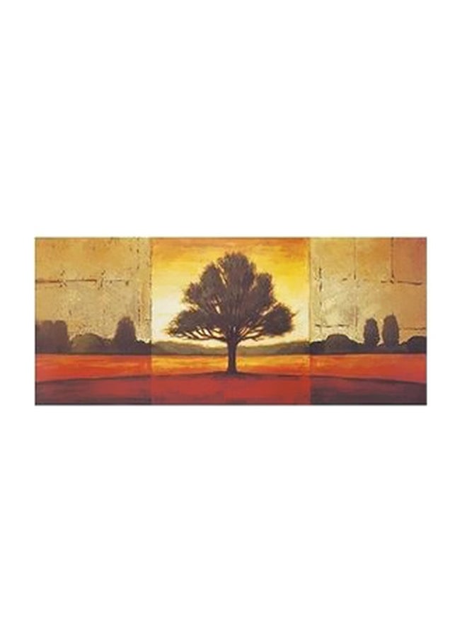 Decorative Wall Poster Orange/Brown/Yellow 18x24cm
