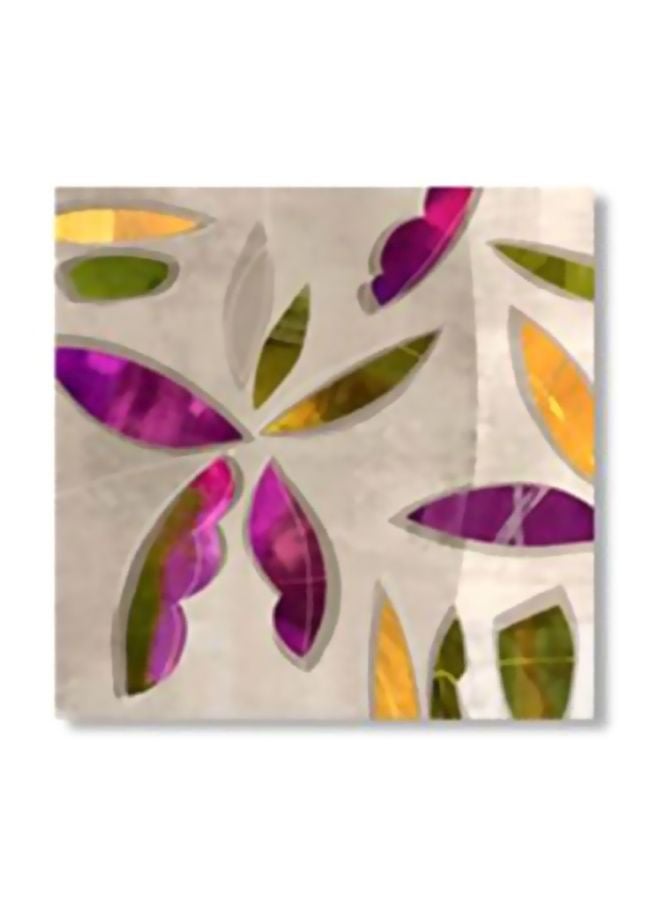 Decorative Poster With Frame Grey/Purple/Green 20x20cm