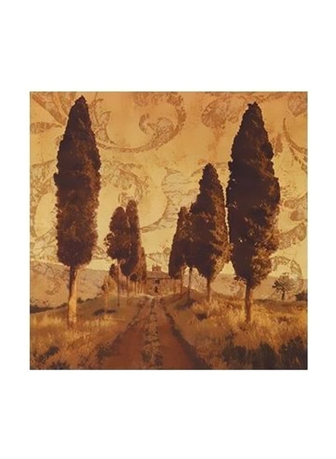 فوتو بلوك بوستر حائط للتزيين بني/ أصفر/ بيج 18x24سم