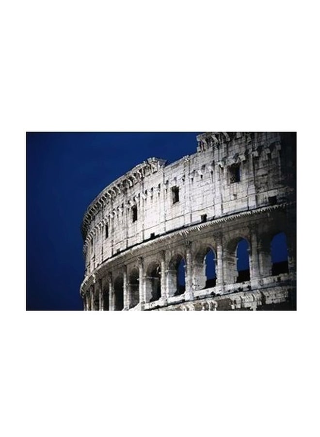 بوستر جداري مطبوع للتزيين أبيض/أزرق 24X18سم